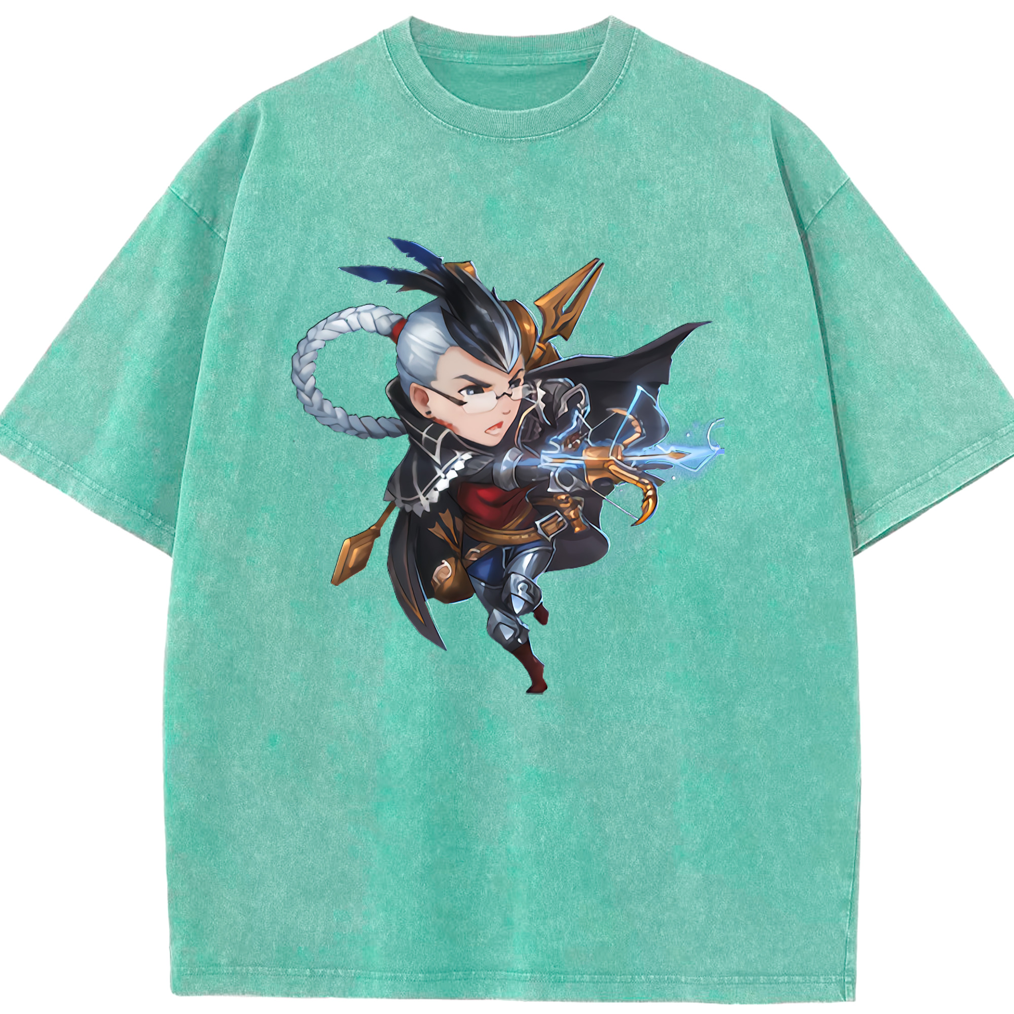 リーグ・オブ・レジェンド League of Legends LOL 綿100% ヴィンテージ風 半袖Tシャツ（フロントプリント）